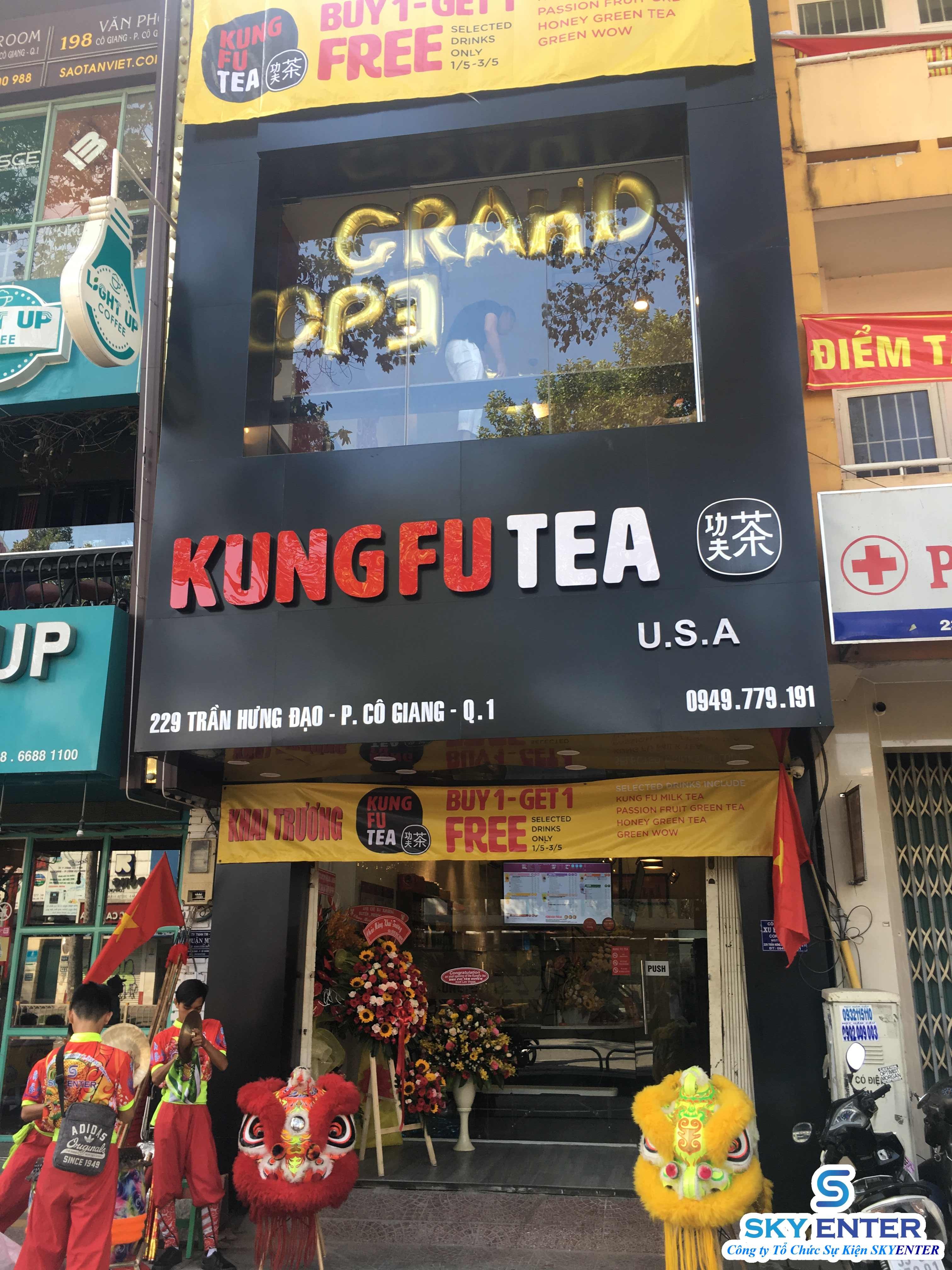 tổ chức sự kiện khai trương kungfu tea